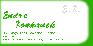 endre kompanek business card